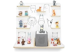 stadtecken Étagère en bois pour boîte à musique I Friends I Convient pour la Toniebox et environ 50 Tonies I Rangement Tonie parfait dans la chambre d'enfant I À poser ou à suspendre