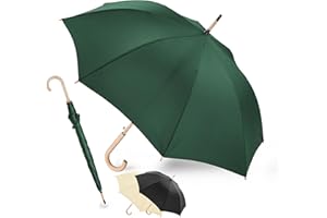 LANGENBERG Stockschirm Sturmfest aus hochwertigem Bambus - Großer Regenschirm mit Ø105 cm Spannweite und automatischer Öffnung - Stockschirm Herren und Damen - Stockregenschirm