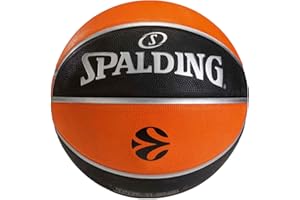 Euroleague Baloncesto Spalding Replica TF150, Naranja/Negro, 7