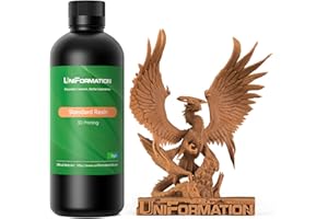UNIFORMATION Resina per stampanti 3D Standard Resina 3D a base vegetale UV rapida con bassa viscosità di alta precisione adatta di stampa SLA/LCD/DLP cera rossa 1KG