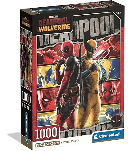 Clementoni Puzzle Panorama 1000 piezas Marvel Heroes VS Villains, Puzzle para adultos de 14 a 99 años, caja compacta, 37056, Hecho en Italia