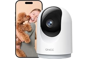 GNCC Telecamera WiFi Interno 2K con notifica Immediata e Rilevamento del Movimento Videocamera Sorveglianza Interno Wifi con Audio Bidirezionale, Rotazione a 360°, Compatibile con Alexa(2,4GHz Wi-Fi)