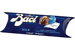 Baci Milk Chocolate Truffles with Hazelnut, Gluten Free, Tube, 37.5 g (Pack of 1)