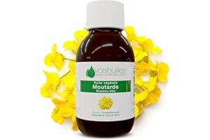 VOSHUILES.COM HUILES ESSENTIELLES & VEGETALES VOSHUILES - Huile Végétale Moutarde 250ml - Huile Essentielle & Végétale Pure pour Soins Capillaires- Massage- Cuisine - Qualité Premium- 100% Naturelle