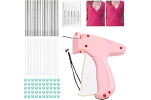 ZYLUNIY Schnelles Fixiergerät für Kleidung, Clothing Fixer, Quick Clothing Fixer Stitch, Mini Stich-Pistole mit 2000pcs Plastiknadeln schwarze weiße & 50 Bärenknöpfen für Etikettieren, Nähen und Quilten