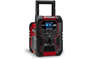 Einhell Radio de Obra con batería TE-CR 18 Li Dab+/FM/BT - Solo Power X-Change (18 V, Dab+, FM, Bluetooth, AUX, USB, búsqueda automática de emisoras, Pantalla TFT a Color, IP65, sin batería)