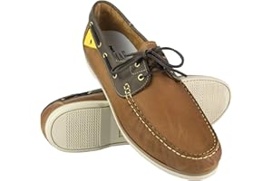 Zerimar Náuticos de Piel para Hombre Tallas Grandes 47 a 50| Náuticos Hombre Verano | Zapatos Náuticos Hombre | Mocasines Hombre