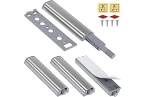 Push to Open Door Catches Jiayi 4 Pack Cupboard Push Open Catch Latch Release for Kitchen Closet Door Closing Cabinet Push Open Touch Push Close Drawer Opener Wardrobe Closure Closer