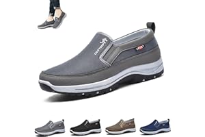 LOVEWLVNCL Breathable Orthopedic Travel Plimsolls, CNA Trop Men Orthopedic Shoes, Lightweight Non Slip Comfortable Casual Walking Boat Shoes (Color : Grey, Size : 43 EU)