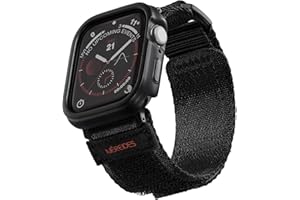 Nereides Rugged Case with Band Compatible with Apple Watch Series 11/10 46mm, Nylon Sport Replacement Band with Cover for iWatch Strap Men (Black)