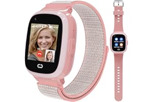 PTHTECHUS Kinder Smartwatch mit GPS 4G, HD Touchscreen Uhr mit Telefon GPS Tracker Echtzeitposition SOS Videoanruf Sprachchat Kamera Wasserdicht Kompatibel Android und IOS für Jungen Mädchen Geschenk