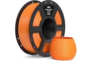 ELEGOO Filamento PLA 1,75mm Arancione 1KG, Filamento per Stampante 3D, Precisione Dimensionale ±0,02mm, Bobina da 1kg (2,2lbs), Compatibile con la Maggior Parte delle Stampanti 3D