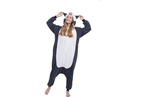 SimZoo Pijamas de Animales para Adultos, Ropa de Dormir para Disfraz de Cosplay de Animales para Hombres y Mujeres, Ropa de hogar Unisex de una Pieza