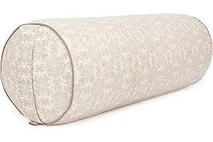 ‎BODHI Bodhi Yoga Bolster Ø 23 cm | Maharaja Collection | Abnehmbarer & Waschbarer Bezug aus 100% Baumwoll | Yogarolle mit Bio-Dinkelfüllung | Yogakissen für Restorative & Yin Yoga