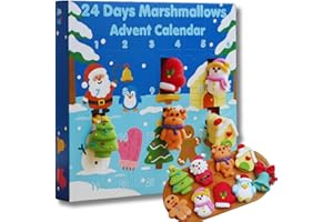 BAYTRADE Marshmallow Advent Calendar 2025 Kids Girls Boys| Christmas Gifts for Kids Women Men| Children advent calendar 2025 | Unusual Unique Food Gifts Non Chocolate Christmas Calendars| Hot chocolate Toppers