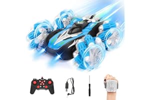 LWMTT Zdalnie sterowany samochód, obsługa gestów RC, obrót o 360°/światło, efekt specjalny, 2,4 GHz, miganie, samochód wyczynowy, zabawka do użytku na zewnątrz, na Boże Narodzenie, urodziny, prezent dla