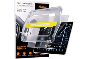 Mamol Verre Trempé pour Tesla Model 3/Tesla Model Y, Kit d'installation fourni, Ultra HD Protection écran pour Tesla Model Y, Résistant Dureté 9H, Anti-Rayures Film de Protection pour Tesla Model 3