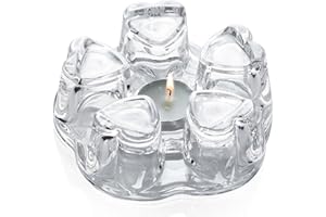 KAYBTNT Chauffe Theiere Bougie, Théière Réchauffeur en Verre avec Couvercle, Chauffe-Théière Robuste au Design Moderne pour Thé, Café, Lait,Heart