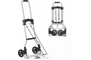 SogesHome Aluminium Foldable Stair Climbing Hand Truck Load Platform with Anti-Slip Pads Folding Trolley Dolly Hand Trolley Load Capacity 60 kg