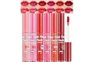 EONFAVE Peel Off Lip Stain Set di 6 colori Lip Liner Stain con finitura opaca, a lunga durata e impermeabile, altamente pigmentato, lucidalabbra Stay On All Day, altamente pigmentato