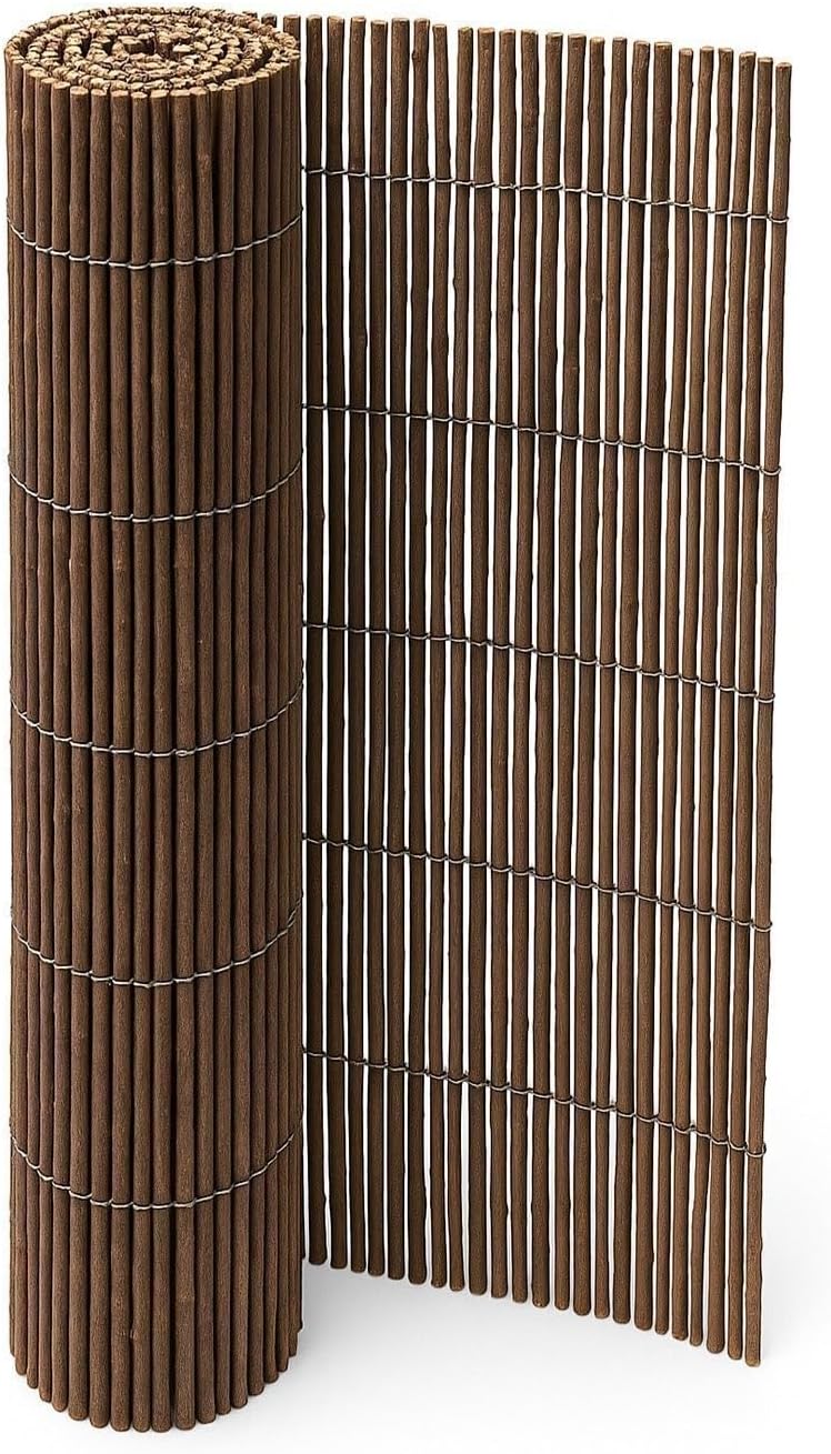 JARDIN202 - Cerramiento Mimbre Natural para Cerramientos y Vallas | Mimbre Natural de Alta Ocultación | 1x3m
