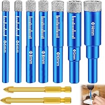 Set 10 Punte Trapano Diamantate FOCSTOL | Per Ceramica E Marmo | 6-12mm