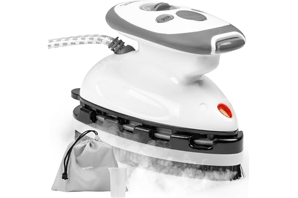 Duronic SI2 Fer à repasser à vapeur de voyage 375W | Léger et compact 762 g | Semelle antiadhésive | Réservoir de 50 ml | Avec brosse et pochette de transport