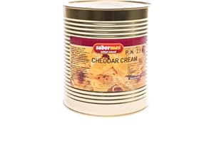 SABORMEX Cheddar Cream 2,5 kg Salsa di formaggio cheddar per nachos Salsa Cheddar Cremosa da intingere Grande barattolo di salsa di formaggio Cucina tradizionale messicana