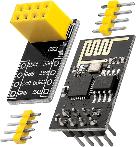 AZDelivery ESP-01S ESP8266 Modulo Wifi con Adattatore Breadboard compatibile con Arduino incluso un E-Book! - 1
