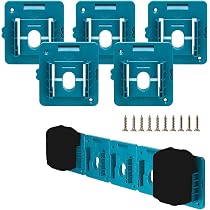 thumbnail image 2 of Riuog Wall Mount Organizer For Makita Batteries & Chargers - Holds 4 Batteries, 1 DC18SF Charger, 3 Drills (16.9" X 11.4") 2 of 11