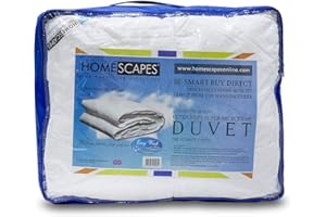 Homescapes – Piumino Superconfort di lusso in microfibra per letto di 90 con una densità di 550 gm², Microfibra, bianco, Lit 90 cm