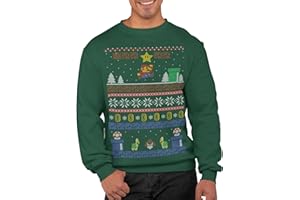 Graphic Impact Pull de Noël moche inspiré du jeu vidéo rétro