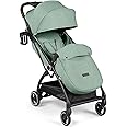 Aries Max Autofold Stroller with Footwarmer and Cup Holder, Feather-Light Design, Multi-Position Recline, and Handy Auto-Fold Mechanism (Sage Green)