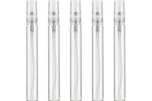 Savita 5 Sztuk 10 ML Trawa Perfumy Butelka z rozpylaczem Przezroczysty Atomizer Do wielokrotnego napełniania Małe puste pojemniki na płyn z drobną mgłą, do olejków eterycznych