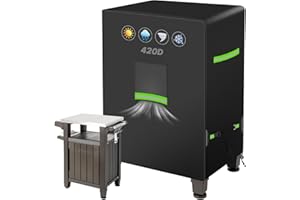 YedZen BBQ Grill Side Table Cover for Keter Unity, 420D L 70 x W 54 x H 90 cm Waterproof Windproof Side Table Cover, BBQ Side Table Protective Case, Durable BBQ Grill Cover