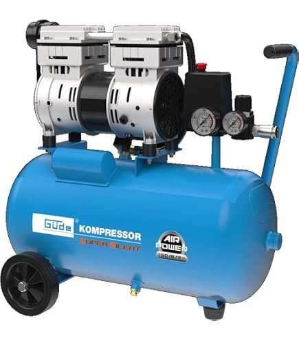 HYUNDAI HYAC24-1S Stille Compressor - 24 Liter, Olievrij, Onderhoudsvrij, 59 DB - Ideaal Voor Binnen