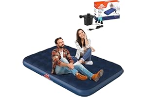 Vivo Technologies Airbed with AC Pump, Waterproof Blow Up Bed, Quick Inflatable Air Mattress for Travel and Camping, Double Size