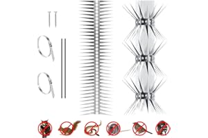 ZKKZOO Bird Spikes Stainless Steel Fence Spikes for Pigeons Raccoon Snakes Deterrent Spikes Defender for Outside (20inch)