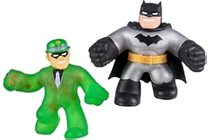 Heroes of Goo Jit Zu DC Versus Pack - 2 Stretchy, Squishy Figures with Super Squishy Batman versus Super Gooey Riddler, Perfect Christmas/Birthday Present For 4 To 8 Year Olds, Stretchy Tactile Play