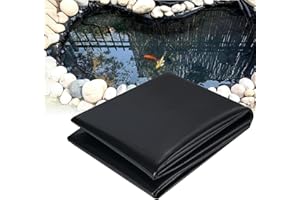Ywanwj 9x9.5m HDPE Teichfolien Schwerlast, große Fischteichfolie, Teichplane Schwerlast Flexibel Gartenteiche Dichtungsfolie Teichmembran Folie Reißfest Baufolie Wassergarten und Wasserfall