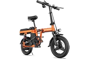 ENGWE Bicicletta elettrica Mini Adulti e Adolescenti - Ebike da città 14" con pneumatico grasso, motore da 250W, batteria da 48V 10Ah, design pieghevole leggero, assorbimento degli urti, fino a 25KM/H