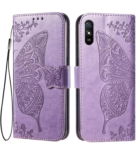 Cover Portafoglio In Pelle Per Xiaomi Redmi 9AT / 9A – Custodia A Libro Con Slot Carte E Supporto, Chiusura Magnetica, Colore Oro Rosa