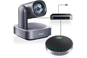 Tenveo VLGroup Cámara PTZ 4K Todo en uno para conferencias con Sistema de Altavoz Bluetooth Lente Gran Angular con Zoom óptico 12X Funciona con Zoom Skype Teams