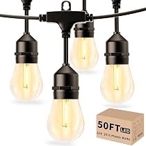 S14 LED-Lichterkette Für Außen – 1,8 M, Edison-Vintage-Birnen, IP65 Wasserdicht, Dimmbar, Warmweiß