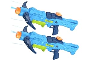 ANCESFUN Water Guns for Kids, 2 PCS Super Squirt Water Pistol Soaker with Crossbow- 750ML High Tank, 26 ft Powerful Long Shooting Range Distance, 22" Big Size Water Fighting Toy for Boys Girls Adults