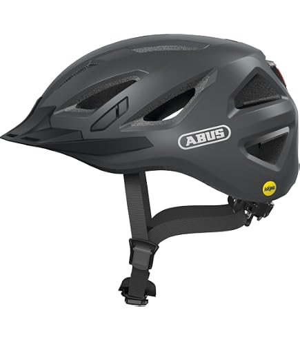 ALPINA GENT MIPS, dark-silver matt, 51-56 cm, optimally ventilated touring bike helmet for ideal protection and comfort for adults, visibility thanks to integrated light Sports & Outdoors
