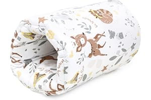Totsy Baby Coussin d'allaitement Petit Manchon d'allaitement Ø20cm - Mini Coussin de Bras en Coton pour bébé pour allaiter et Donner des biberons en déplacement Cerf Blanc