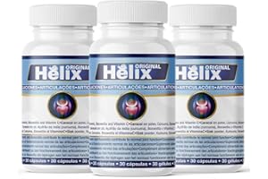 Helix Original - Complément naturel pour les douleurs articulaires | Avec Extrait D'Escargot, Curcuma Et Boswellia | Sans lactose, sans gluten | 3 unités (90 capsules)