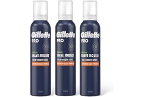 AARDVARK JANITORIAL SUPPLIES Gillette Pro Shave Mousse For Sensitive Skin, Advanced Glide Formula for a Smooth Shave, Scented, 3 x 240ml