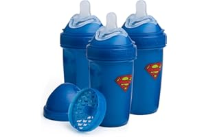 Superman DC Comics - Herobility Double Anti-Colic Baby Bottles – 8.5 fl oz/240ml – 3-pack
